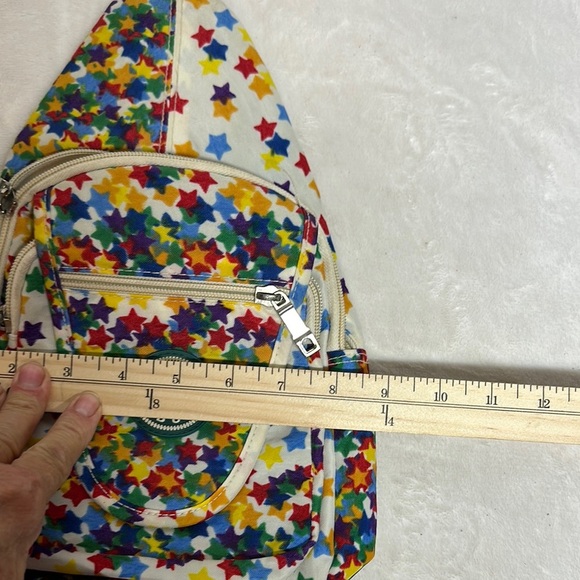 Blue and Yellow Mosaic Backpack with Adjustable Strap - Picture 8 of 10